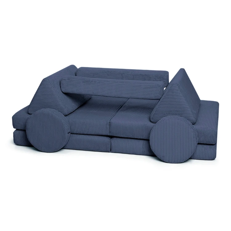Modułowa sofa do pokoju dziecka plac zabaw Pure CORDUROY Blueberry