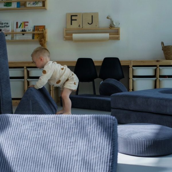 Modułowa sofa do pokoju dziecka plac zabaw Pure CORDUROY Blueberry