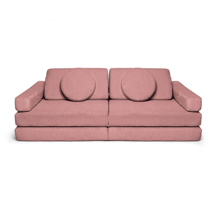 Modułowa sofa do pokoju dziecka plac zabaw Pure CORDUROY Rose