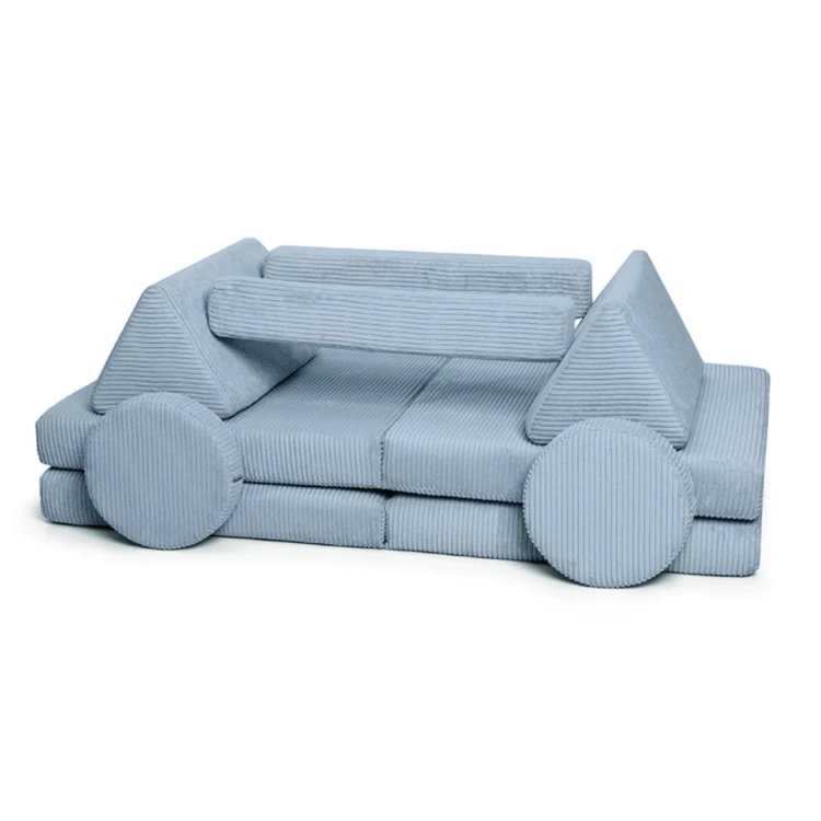 Modułowa sofa do pokoju dziecka plac zabaw Pure CORDUROY Sky Sugar
