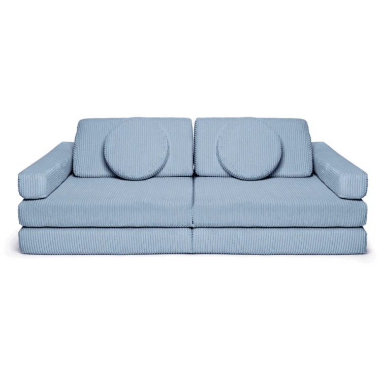 Modułowa sofa do pokoju dziecka plac zabaw Pure CORDUROY Sky Sugar