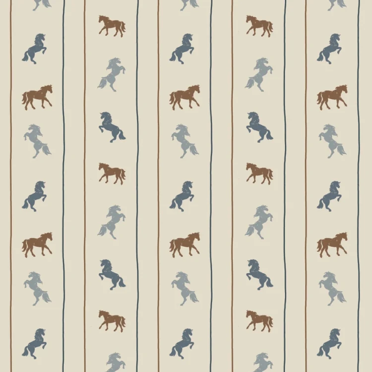 Tapeta do pokoju dla dziecka Delicate horses with stars