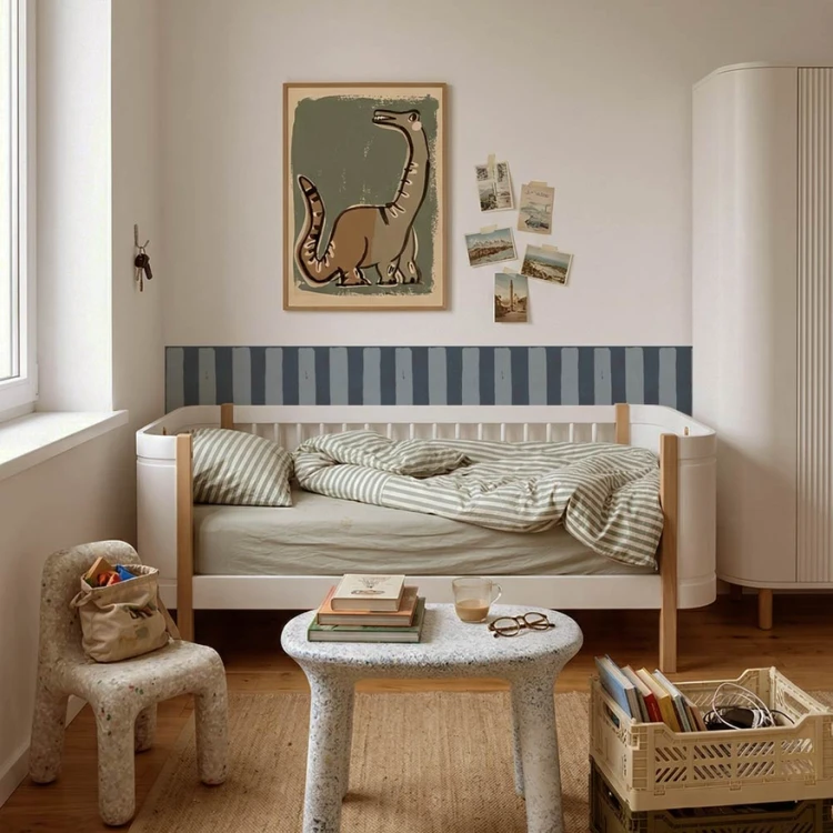Pas tapetowy do pokoju dziecka Border Spanish Stripes Blue 100x25cm