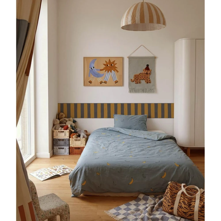 Pas tapetowy do pokoju dziecka Border Spanish stripes Yellow 100x25cm