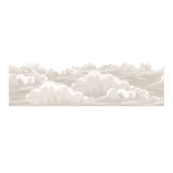 Pas tapetowy do pokoju dziecka Border Romantic clouds 100x28cm
