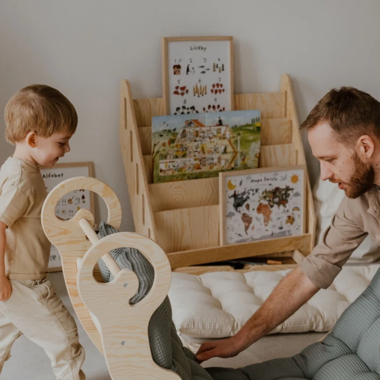 Biblioteczka Montessori dla dzieci MIA L naturalna