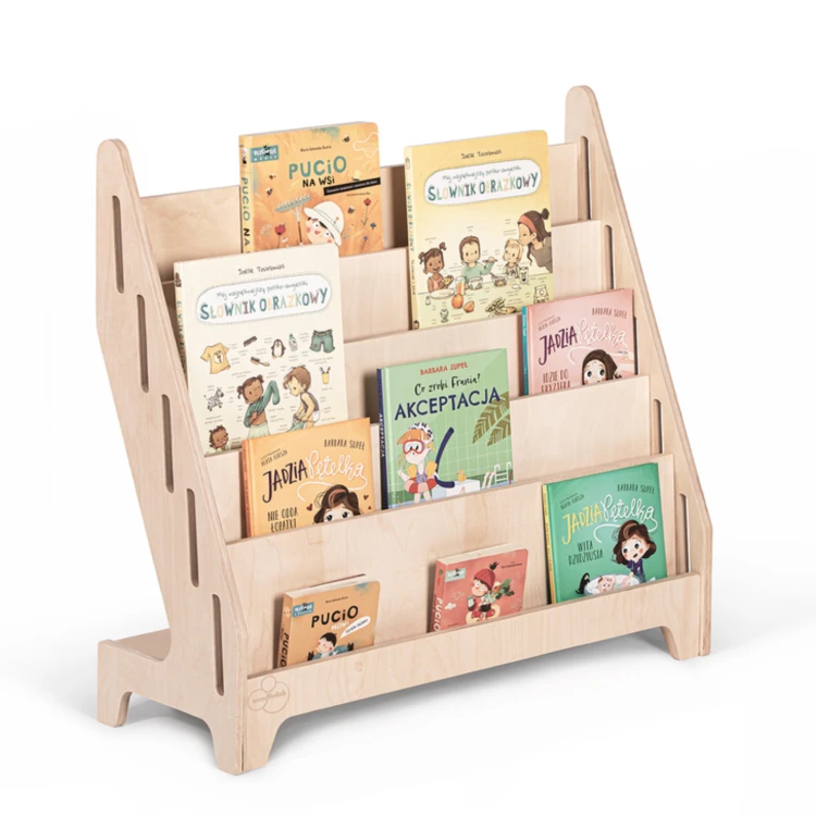Biblioteczka Montessori dla dzieci MIA L naturalna-brzozowa