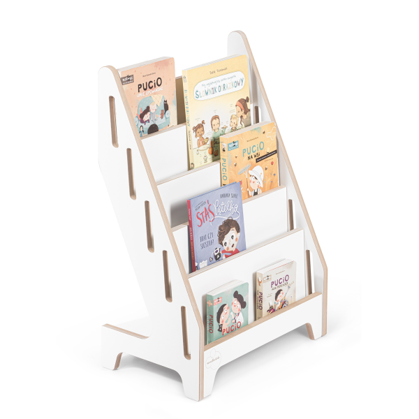 Biblioteczka Montessori dla dzieci MIA M biały bok