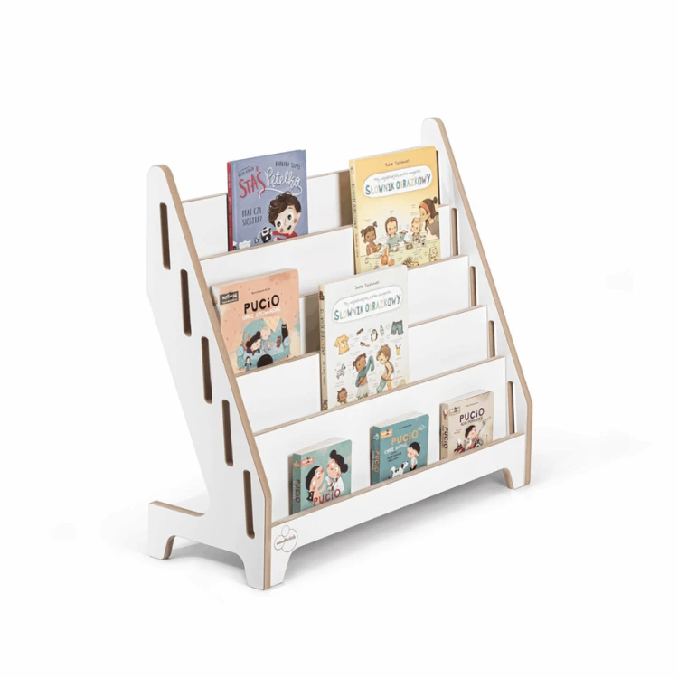 Biblioteczka Montessori dla dzieci MIA L biały bok