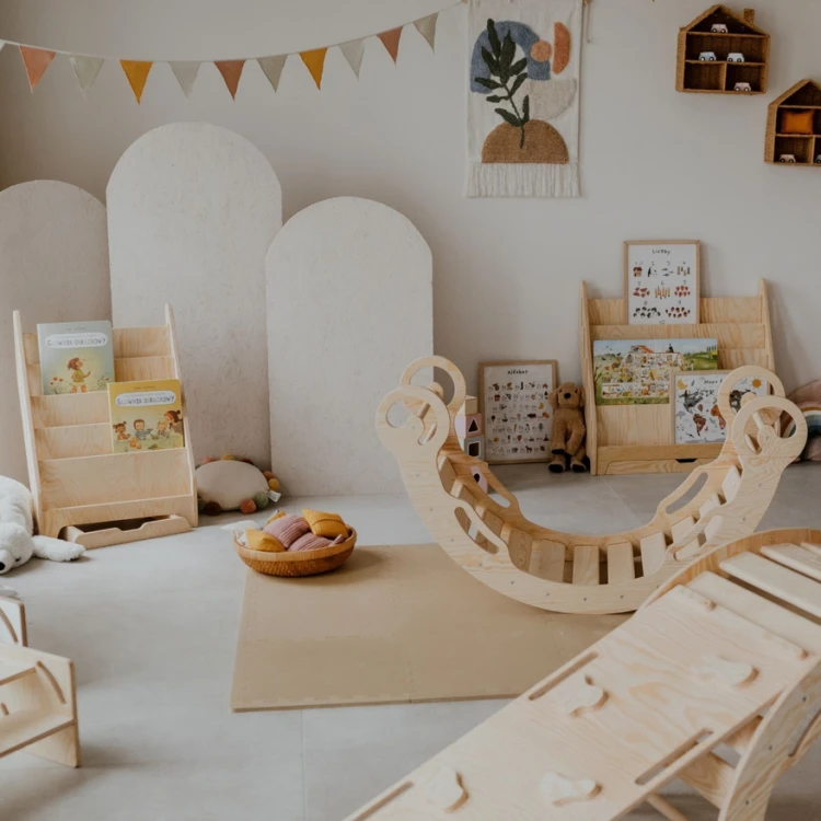 Biblioteczka Montessori dla dzieci LEA L naturalna