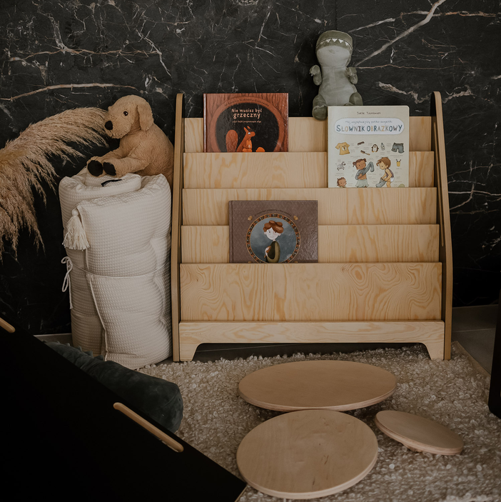 Biblioteczka Montessori dla dzieci LEA L naturalna
