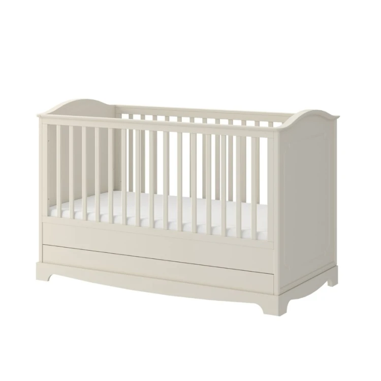 Łóżeczko niemowlęce Bellamy Royal Timeless 70x140 cm z szufladą latte
