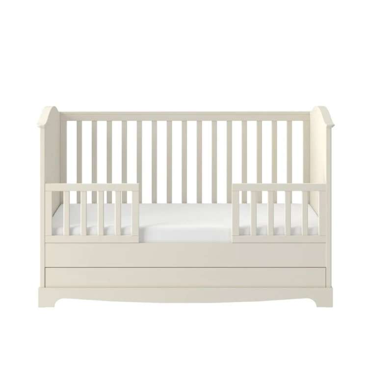 Łóżeczko niemowlęce Bellamy Royal Timeless 70x140 cm z szufladą latte