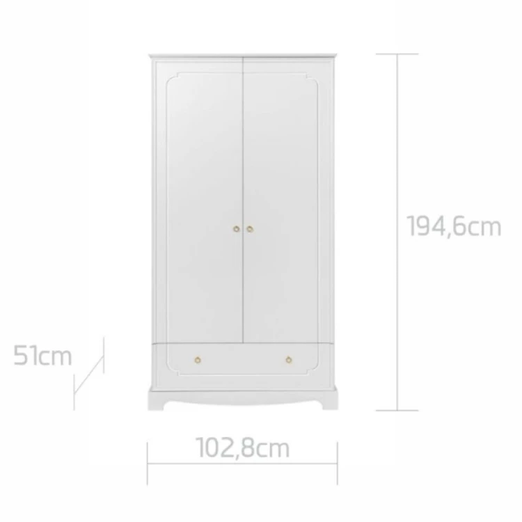 Szafa 2-drzwiowa Bellamy Royal timeless white