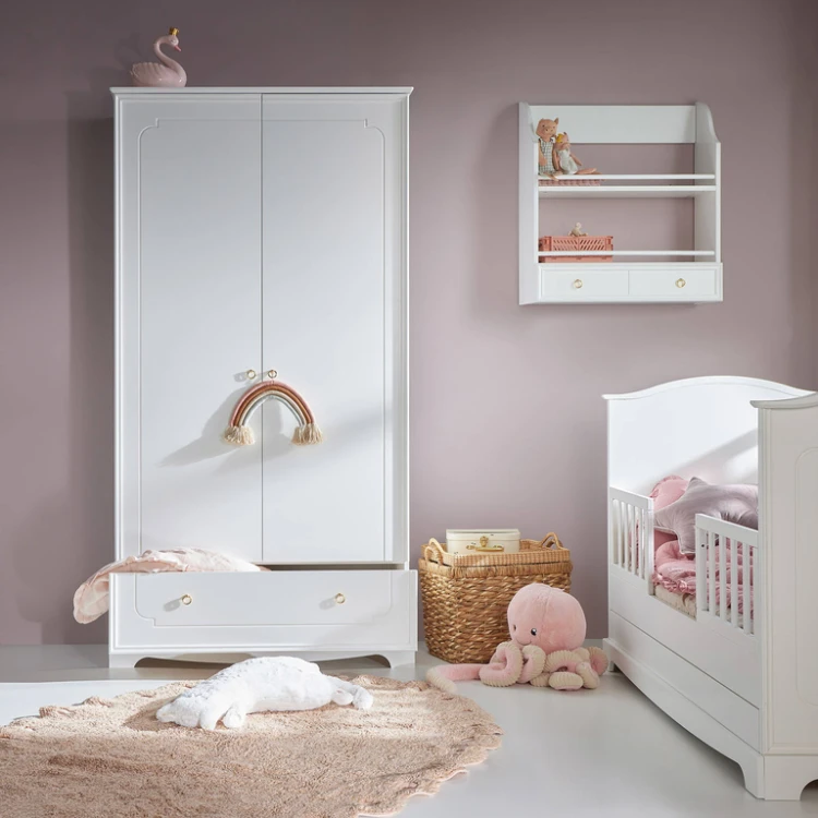Półka ścienna z szufladką Bellamy Royal timeless white