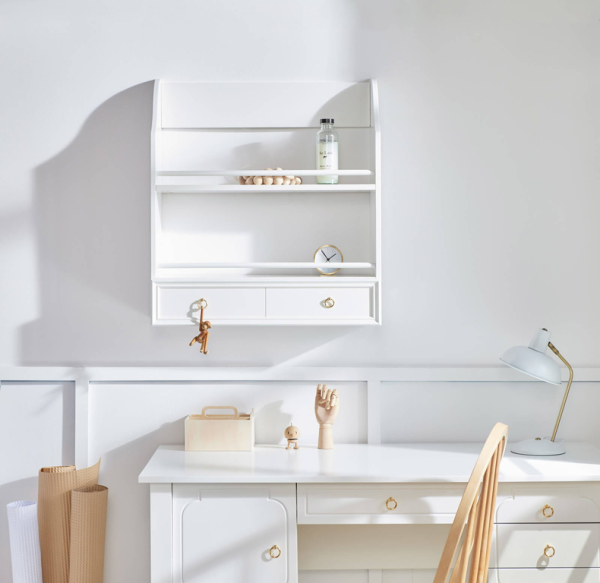 Półka ścienna z szufladką Bellamy Royal timeless white