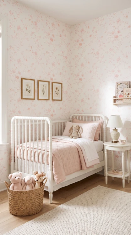 Tapeta do pokoju dziecięcego Kwitnąca piwonia pink