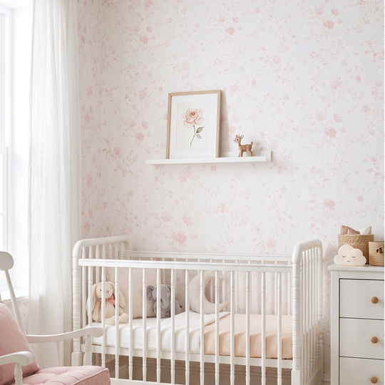 Tapeta do pokoju dziecięcego Kwitnąca piwonia pink