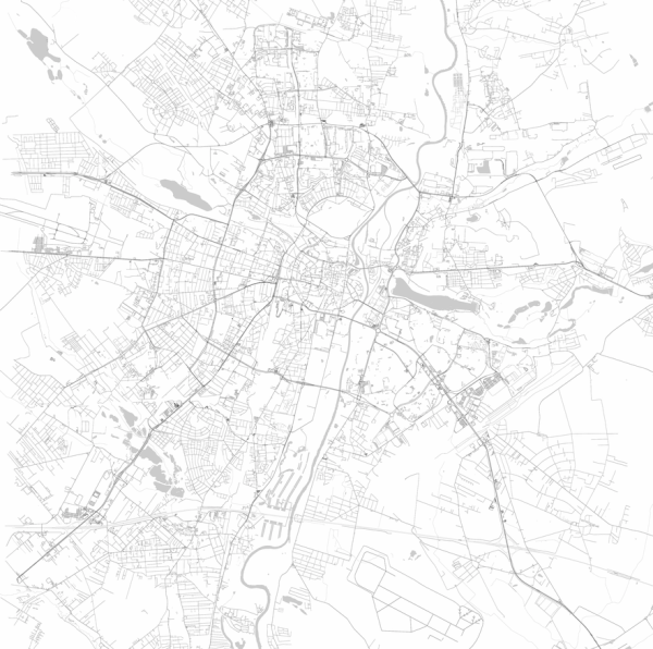 Tapeta do pokoju dziecięcego mapa Twojego miasta szara