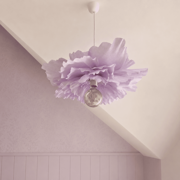 Lampa sufitowa Kwiat PEONIA Jasnofioletowa