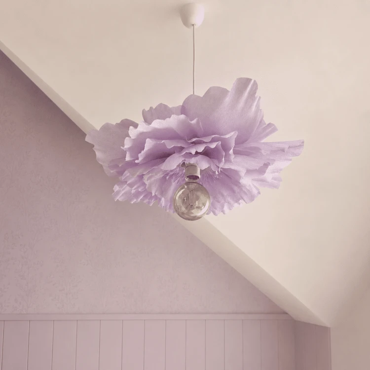 Lampa sufitowa Kwiat PEONIA Jasnofioletowa