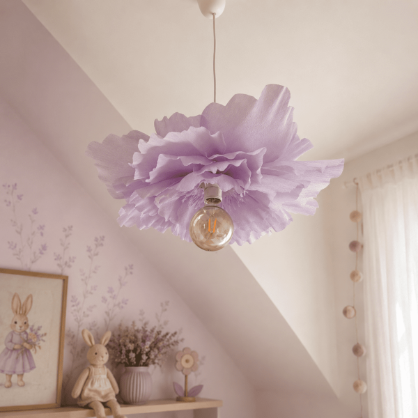 Lampa sufitowa Kwiat PEONIA Jasnofioletowa
