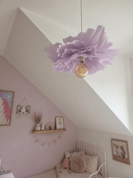 Lampa sufitowa Kwiat PEONIA Jasnofioletowa