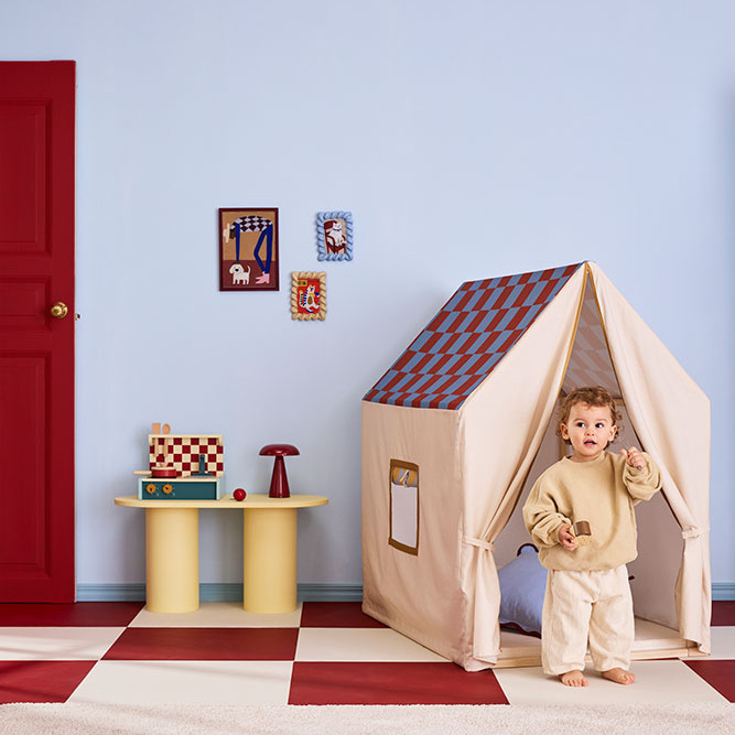 KID'S CONCEPT namiot domek do zabawy dla dzieci z bawełny organicznej i drewnianym stelażem FSC