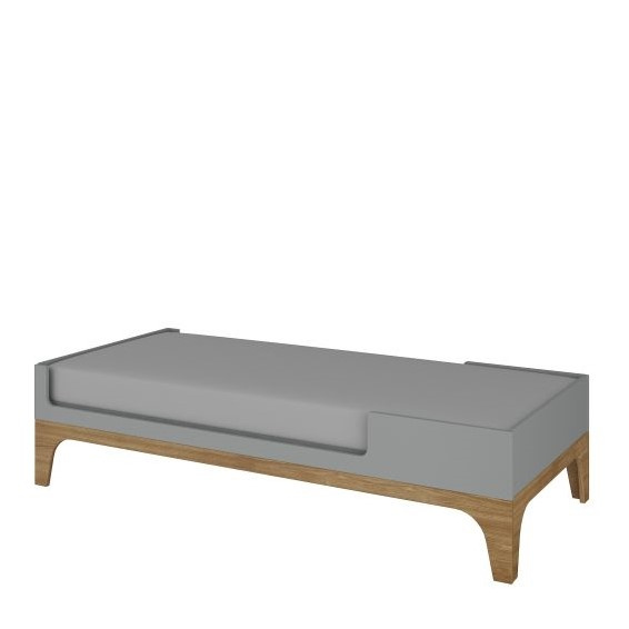 Łóżeczko UP! szare 70x120 z przewijakiem i funkcją łóżka 70x160
