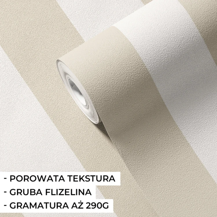 Tapeta do pokoju dziecka pasy beżowe struktura