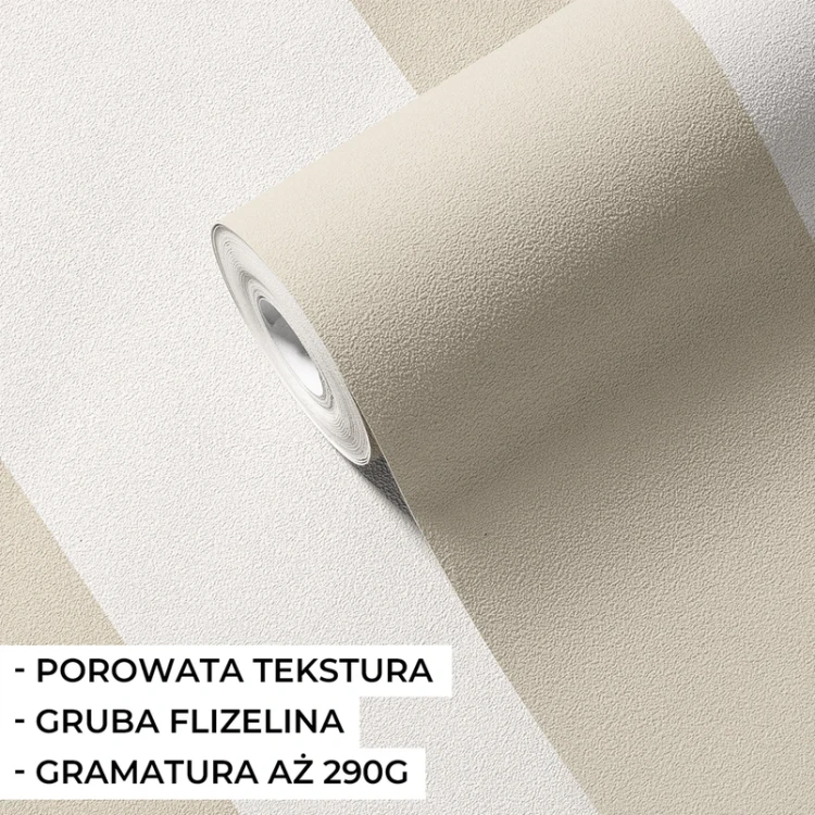 Tapeta do pokoju dziecka pasy beżowe duże struktura