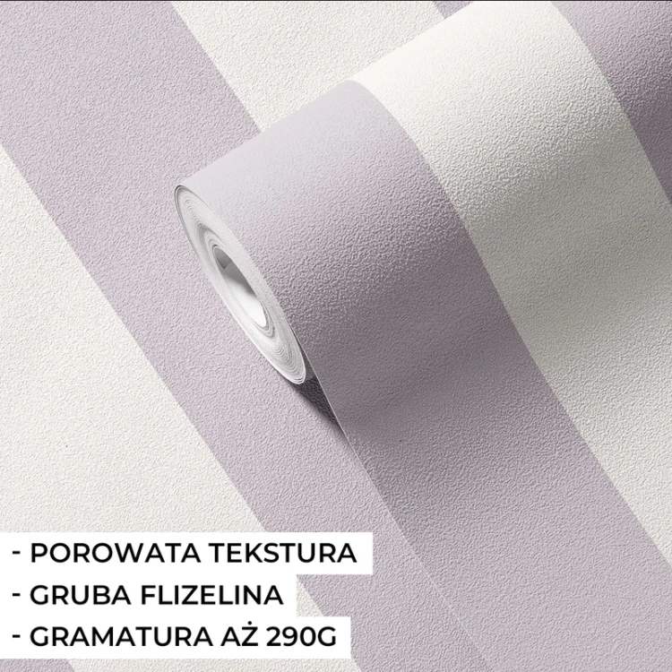 Tapeta do pokoju dziecka pasy liliowe struktura
