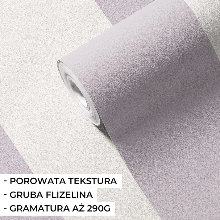 Tapeta do pokoju dziecka pasy liliowe duże