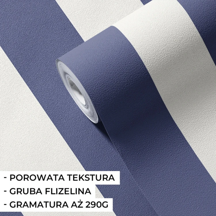 Tapeta do pokoju dziecka pasy granatowe