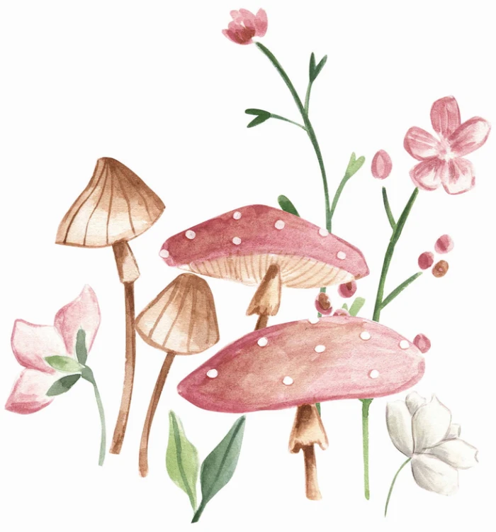 Naklejka do pokoju dziecka Mushrooms 100cm