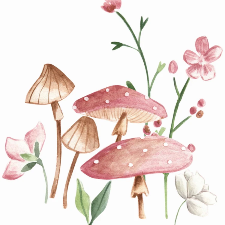 Naklejka do pokoju dziecka Mushrooms 120cm