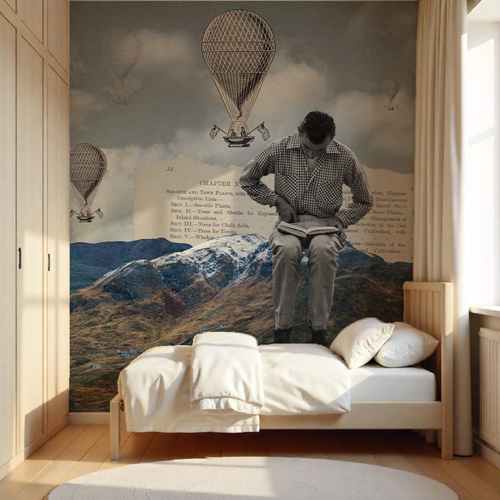 Tapeta do pokoju dziecięcego mural Mól książkowy kids