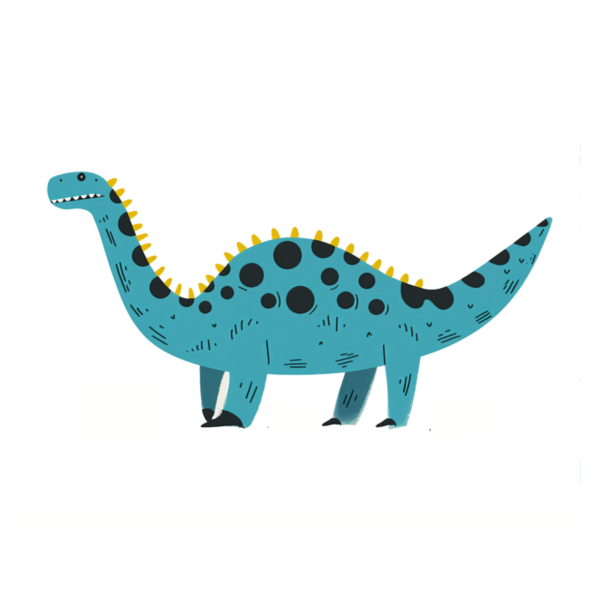 Naklejka do pokoju dziecka Dino turquoise dł. 80cm