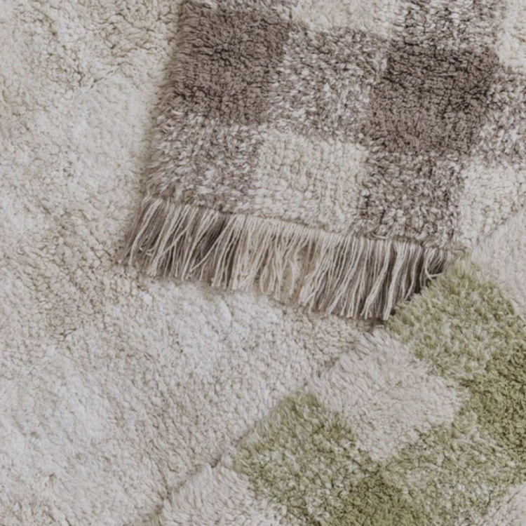 DYWAN BAWEŁNIANY VICHY IVORY 90X120 CM - LORENA CANALS