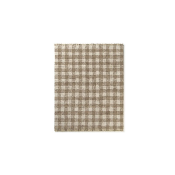 DYWAN BAWEŁNIANY VICHY MARRON 90X120 CM - LORENA CANALS