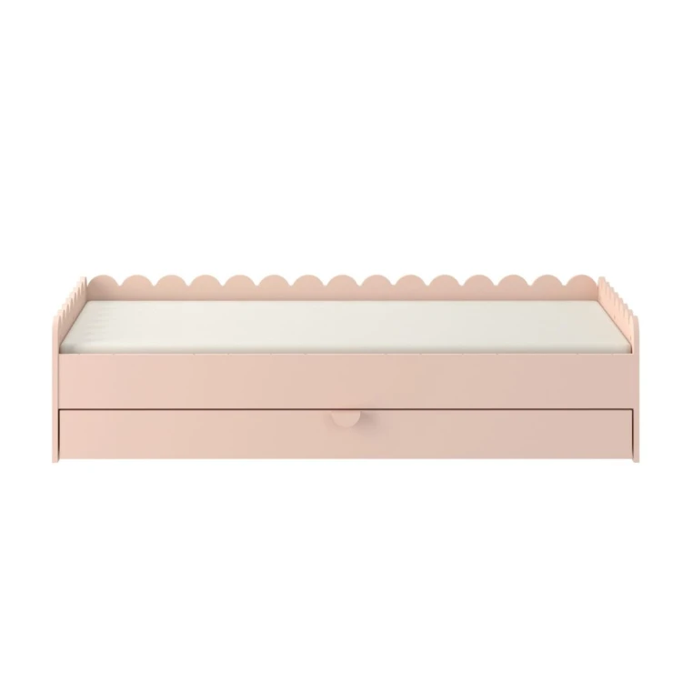 Łóżko dziecięce Montessori Book Nook 80x160 z szufladą – Vintage Rose
