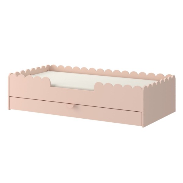 Łóżko dziecięce Montessori Book Nook 80x160 z szufladą – Vintage Rose