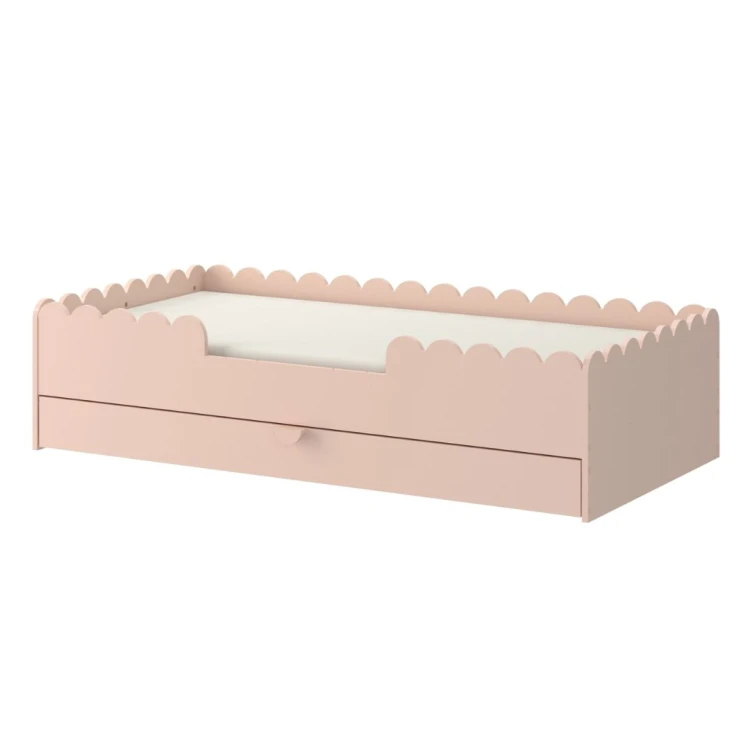 Łóżko dziecięce Montessori Book Nook 80x160 z szufladą – Vintage Rose