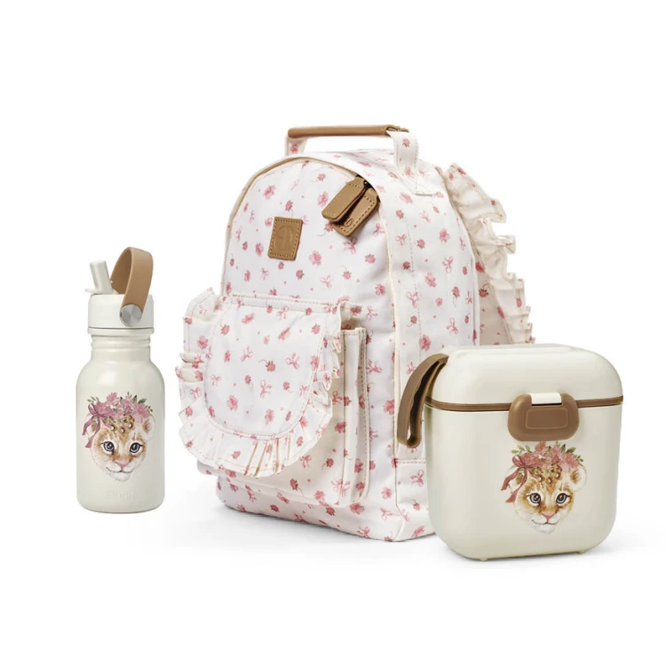 ZESTAW SZKOLNY Plecak BackPack MINI Petit River Rose + Butelka na wodę + Lunchbox - Rosy Bow Leo