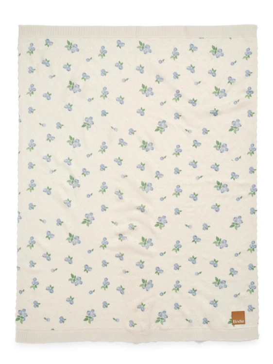 Kocyk dziecięcy 100x75cm ażurowy Pointelle Blueberry Bliss ELODIE