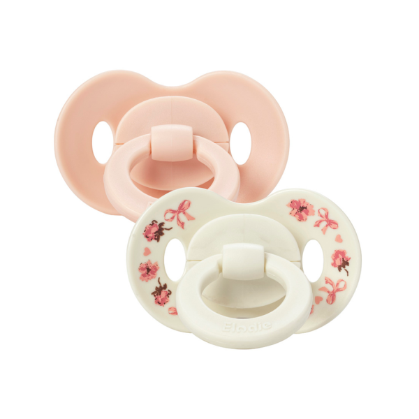 Smoczek silikonowy 0-6 m Binky Bundle - Petit River Rose - 2 sztuki ELODIE