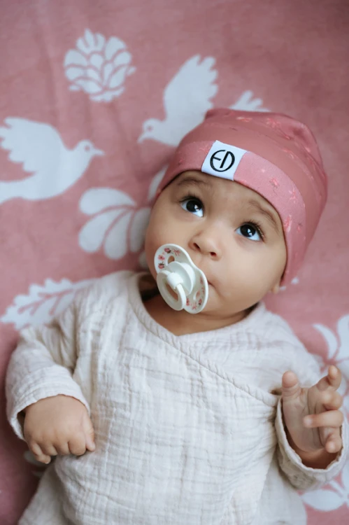 Smoczek silikonowy 0-6 m Binky Bundle - Petit River Rose - 2 sztuki ELODIE