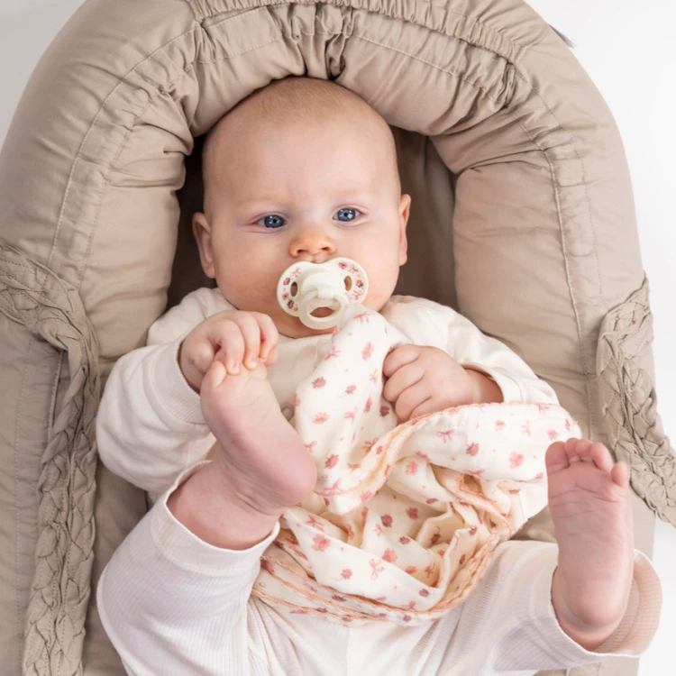 Smoczek silikonowy 0-6 m Binky Bundle - Petit River Rose - 2 sztuki ELODIE