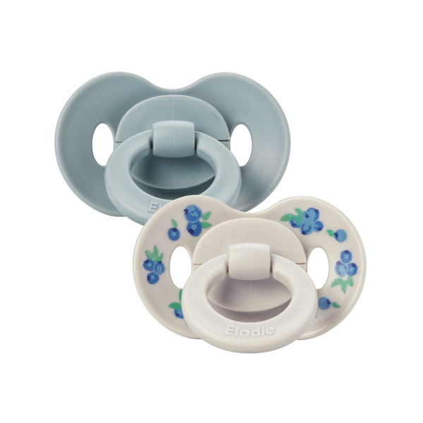 Smoczek silikonowy 0-6 m Binky Bundle - Blueberry Bliss - 2 sztuki ELODIE