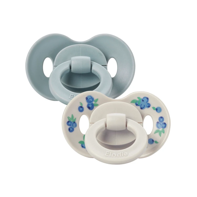 Smoczek silikonowy 0-6 m Binky Bundle - Blueberry Bliss - 2 sztuki ELODIE